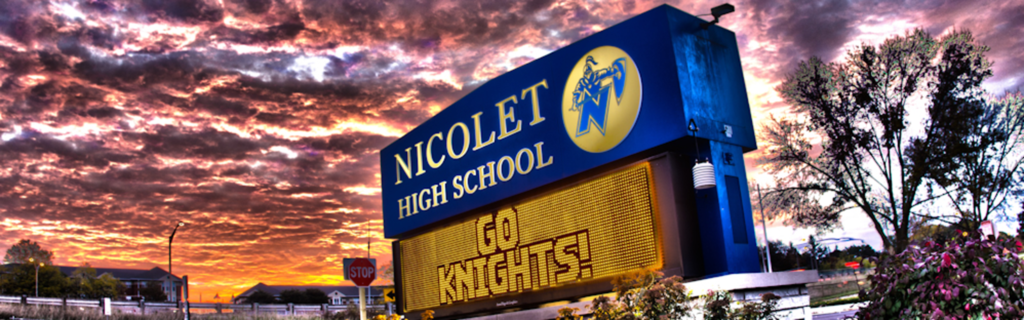 picture of nicolet high school sign