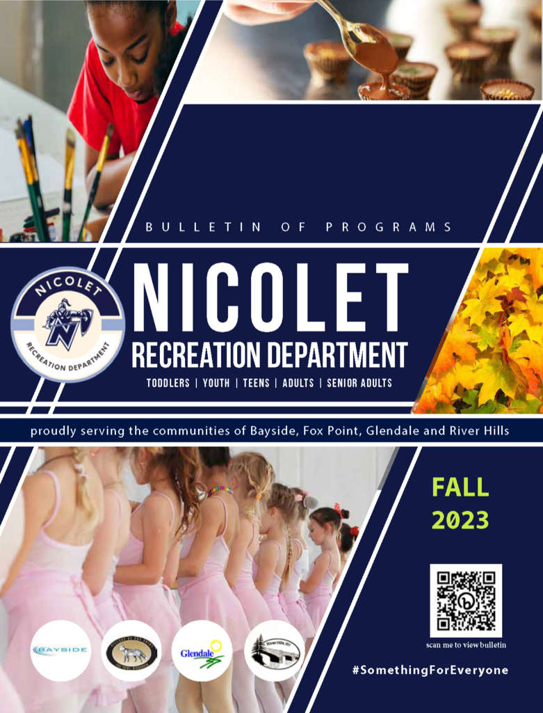 Nicolet Rec Dept Fall Bulletin cover